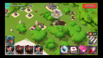 Boom Beach Attack Strategy 15 - Terror stage 4 level 18