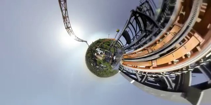 6 GoPro on a Roller Coaster : awesome 360° vision!