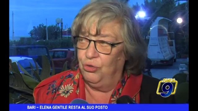 Bari | Elena Gentile resta al suo posto