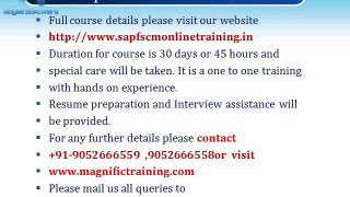 SAP FSCM TRAINING AND CERTIFICATION INDIA