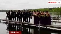 Düğün Fotoğrafı Çektirirken İskele Çöktü
