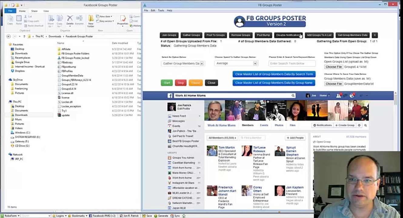 How to get Facebook user ID's from groups with Facebook Groups Poster