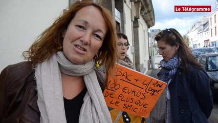 Download Video: Vannes. Enseignement privé : des professeurs remplaçants manifestent