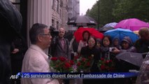 Tiananmen: manifestation devant l'ambassade chinoise à Londres