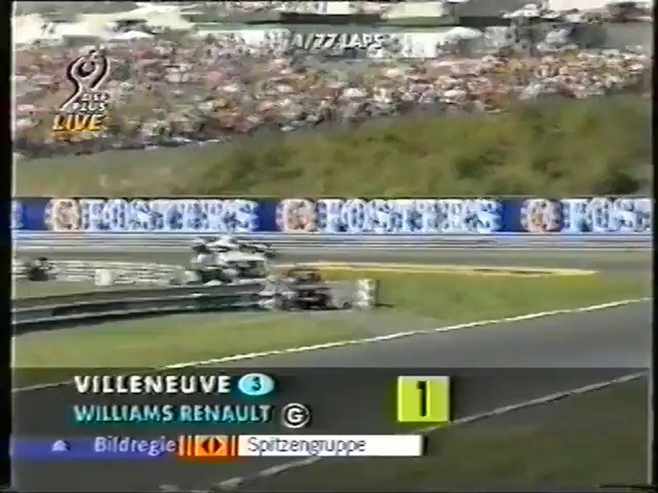 F1 1997 Hungarian Gp Damon Hill Fleeing Wins DSF+ (german)