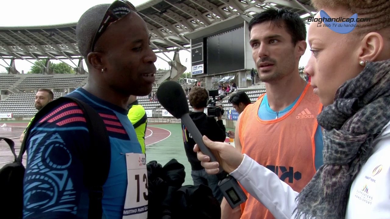 Trésor Makunda - 100m déficient visuel au Meeting International d'Athlétisme Paris Ile de France - www.bloghandicap.com - La Web TV du Handicap