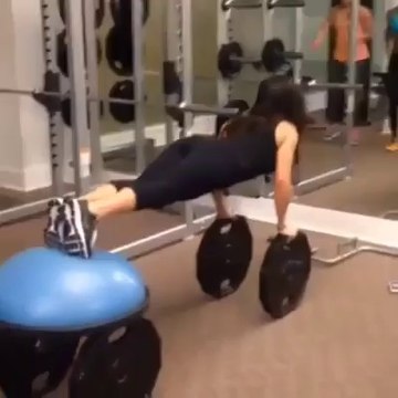 Girl doing | Pushups |