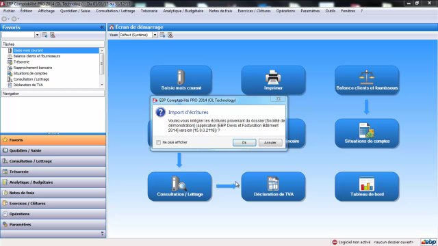 EBP Bâtiment :Transfert comptable vers EBP compta open line