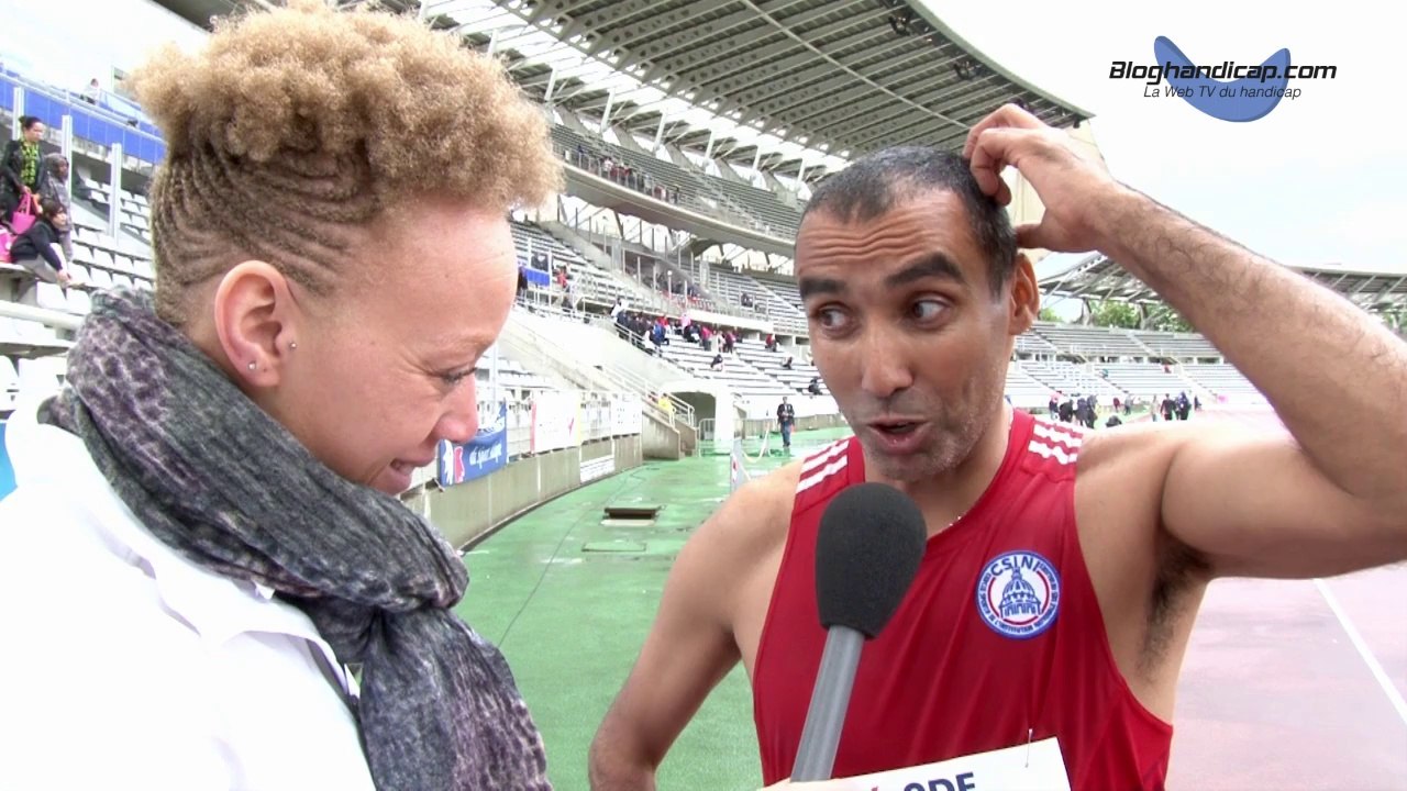 Djamel Mastouri sur 400 mètres au Meeting International d'Athlétisme Paris Ile de France - www.bloghandicap.com - La Web TV du Handicap
