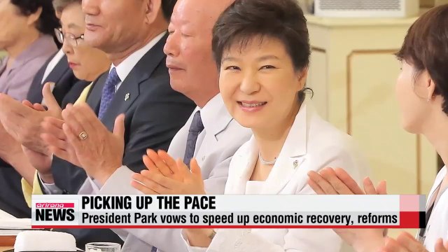 President Park vows to speed up economic recovery, reforms