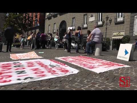 Napoli - Sit-in dei lavoratori ex Bagnolifutura (04.06.14)