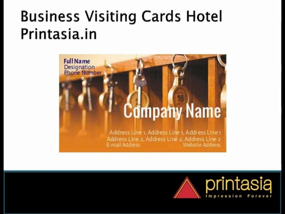 Business Visiting Card Hotel Sample