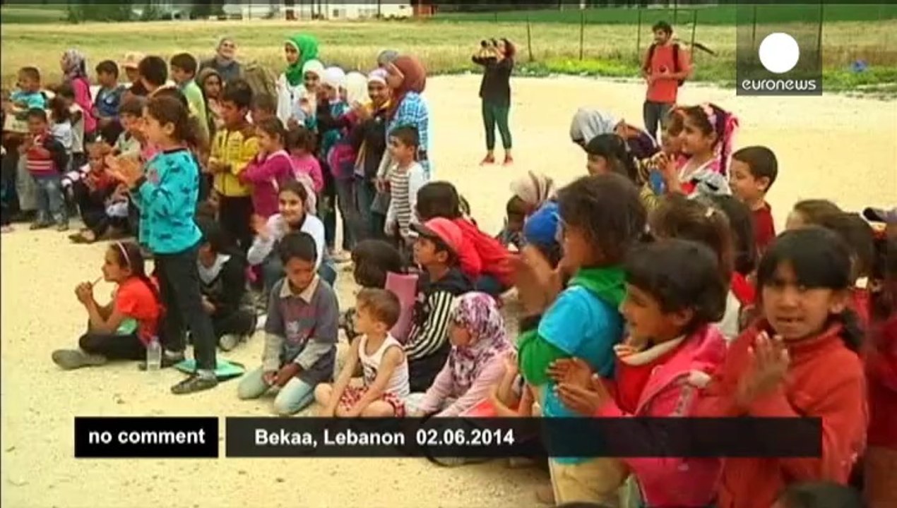 Clowns bring smiles to Syrian children