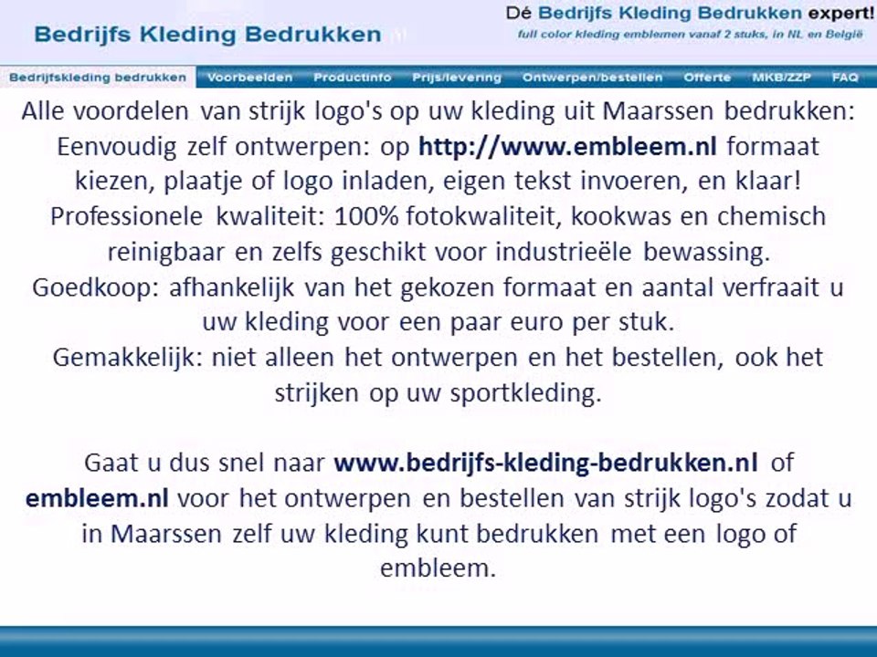 Kleding bedrukken Maarssen