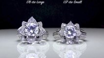 NEW WEDDING Beautiful Petra Rings Rose Bud Flower Settings Compare Them