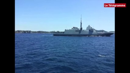 Fremm Normandie. Premier appontage réussi en Méditerranée