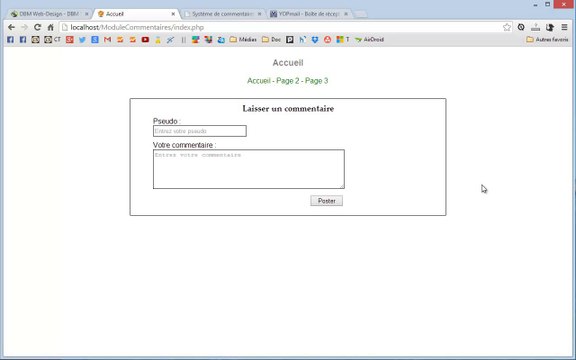 Tutoriel vidéo PHP : Module de commentaires sans utiliser de base de données