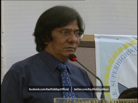 Provincial Minister for Industries & Commerce, Sindh, Rauf Siddiqui Attending the Event Arranged by SITE Super Highway Association of Trade & Industry at Marriott Hotel, Karachi