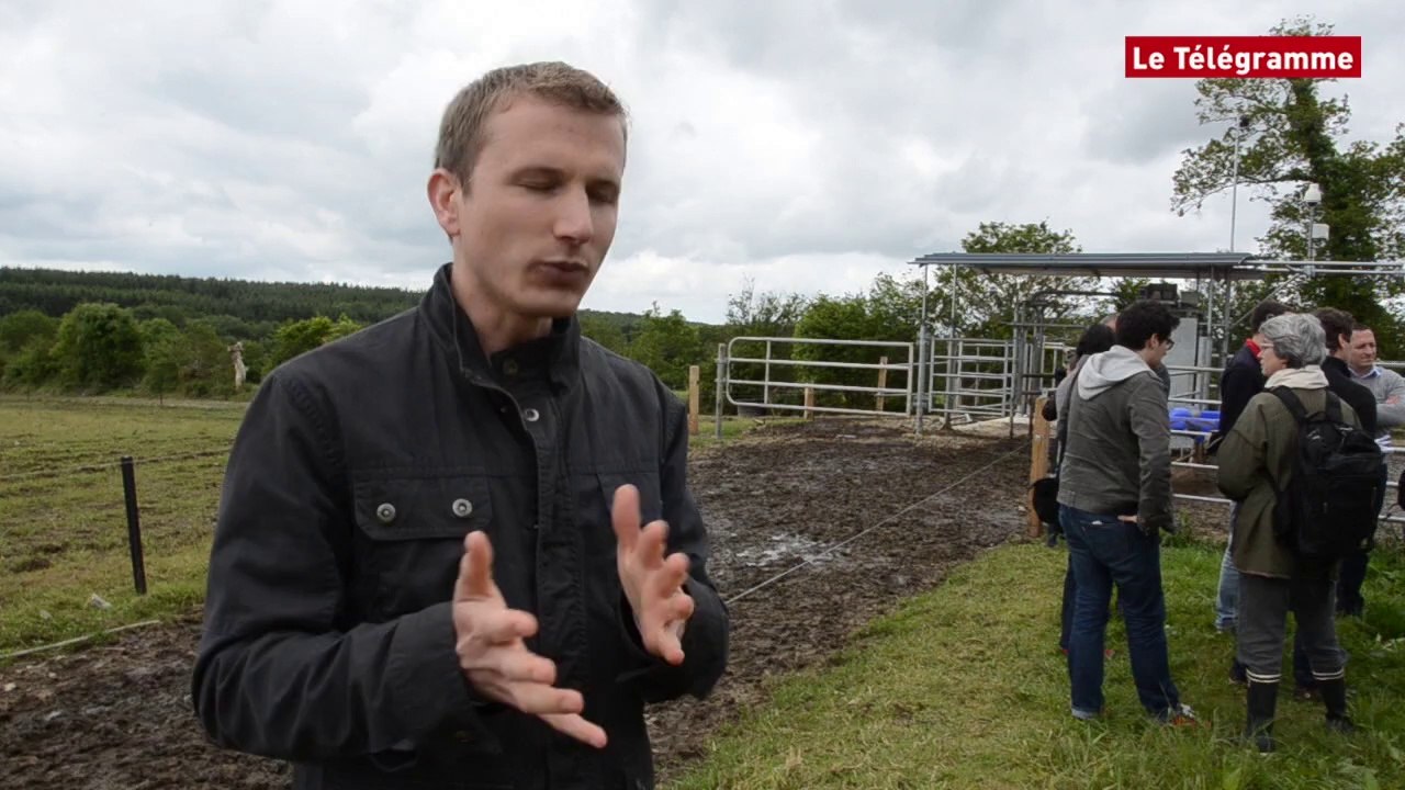 Ferme de Trévarez. Le robot de traite mobile à l'essai