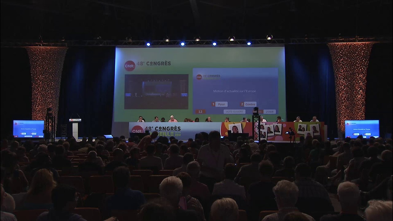 48e congrès de la CFDT - Motion d'actualité sur l'Europe (5 juin - 15h à 15h15)