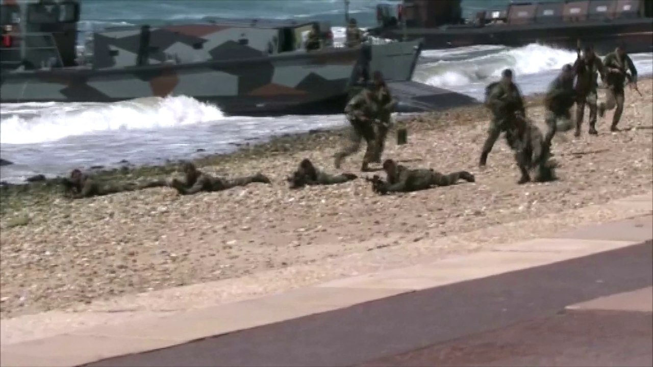 Des marines rejouent le D-Day mais en Angleterre