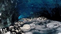 Découverte de grottes de glace. Images GoPro : Magique