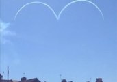 RAF Red Arrows Draw Heart in Sky at D-Day Commemoration