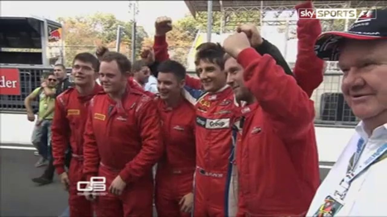 Sky Sports F1 2012: Evans making a racket