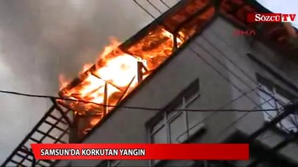 SAMSUN'DA KORKUTAN YANGIN