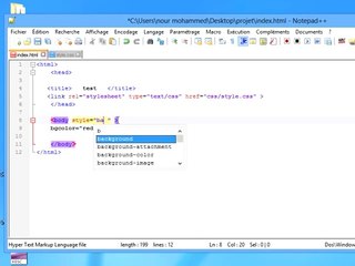 تعلم لغة html/css : الخصائص