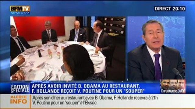 20H Politique: Diplomatic Day: dîner avec Barack Obama et souper avec Vladimir Poutine pour François Hollande - 05/06 1/2