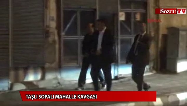 Erzurum'da taşlı sopalı mahalle kavgası