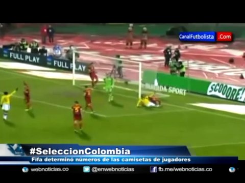 Fifa determinó números de las camisetas de jugadores de la Selección Colombia