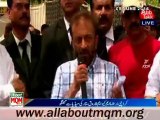 http://www.mqm.org http://www.allaboutmqm.org  Dr Farooq Sattar 11 am talk to media about MQM Quaid Altaf Hussain health