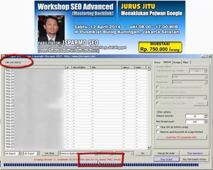 Demo Mencari Ribuan Sumber Backlink untuk Workshop SEO Pelatihan Private