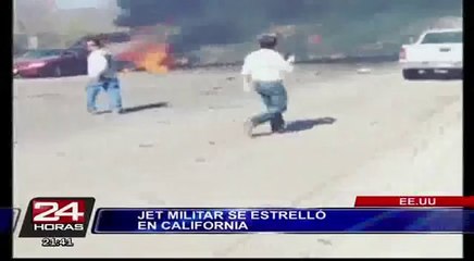 EEUU: un jet militar se estrelló en barrio al sur de California