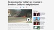 Military Harrier Jet Bursts Into Flames After Crashing Into California Neighborhood