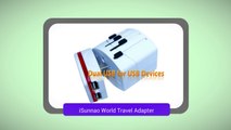 iSunnao Universal Travel Adapter - Perfect Adapter for EU, UK, AUS, US