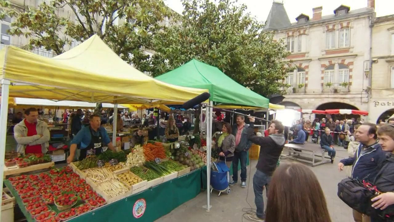 Le Marché de Sainte-Foy-la-Grande : Tournage du tournage publicité M6