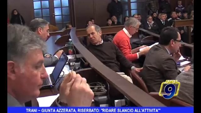 Trani | Giunta azzerata, Riserbato ridare slancio all'attività