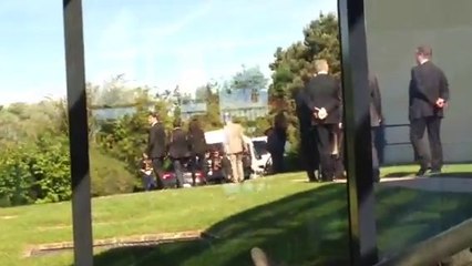 Départ de François Hollande du Mémorial de Caen