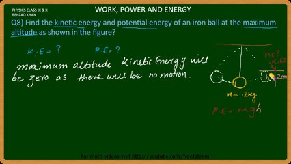 PHY09 Work Power and Energy Part 12 Numerical 8