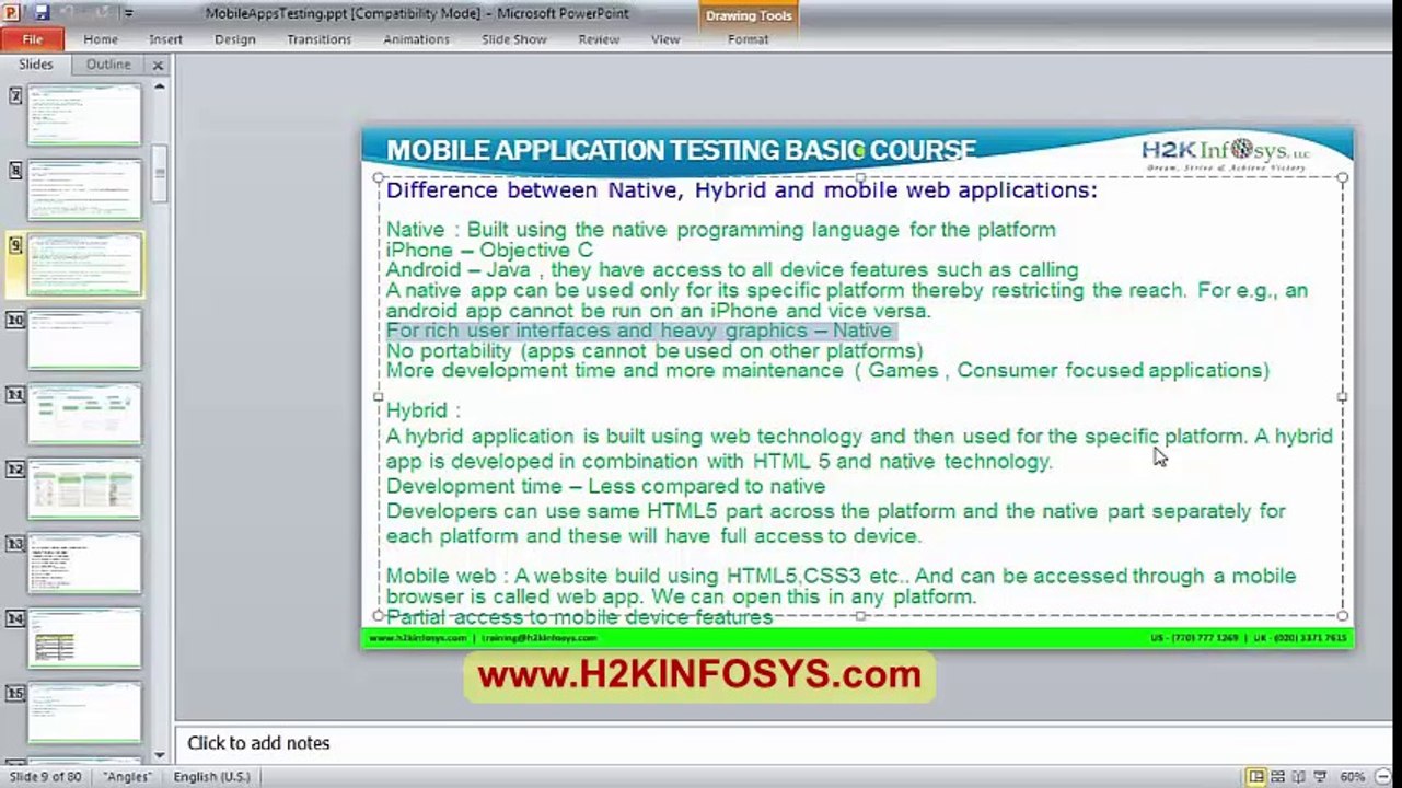 Mobile Apps Testing Training and Placement | Mobile Testing Online Training in USA,UK,Aus,Canada