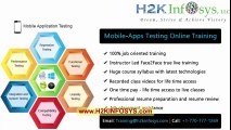 Mobile Application Testing Online Training and Placement in USA,UK,Australia, Canada