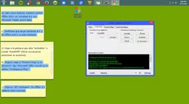 Como activar _ How to activate 0ffice 2013 on Windows 8.1. Microsoft Toolkit September 2015