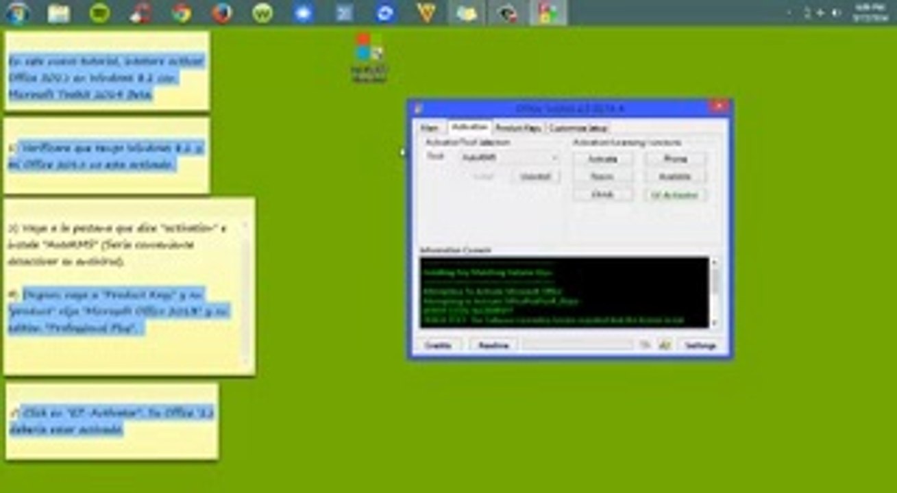Como activar _ How to activate 0ffice 2013 on Windows 8.1. Microsoft Toolkit September 2015