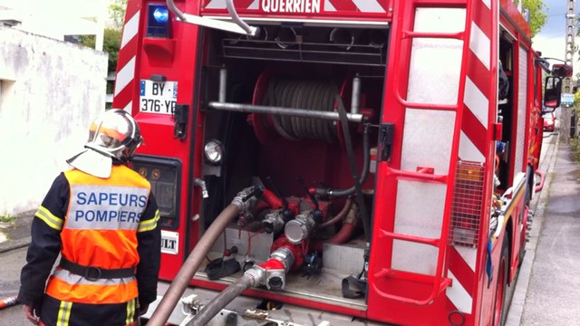 L'étage d'un pavillon incendié