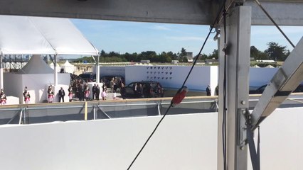 L'impressionnant convoi de Barack Obama à Ouistreham