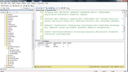 T-SQL DDL Komutları CREATE ALTER DROP