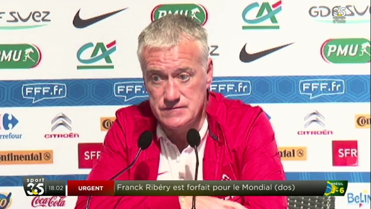 Deschamps commente le forfait de Franck Ribéry et Clément Grenier
